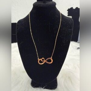 18k saudi yellow gold  LIGHT WEIGHT  TAUCO CHAIN INFINITY NECKLACE  18”